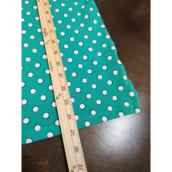 Lands' End Women's Green Polka Dot Stretch Short Sleeve Polo Shirt Size Large - Picture 6 of 6